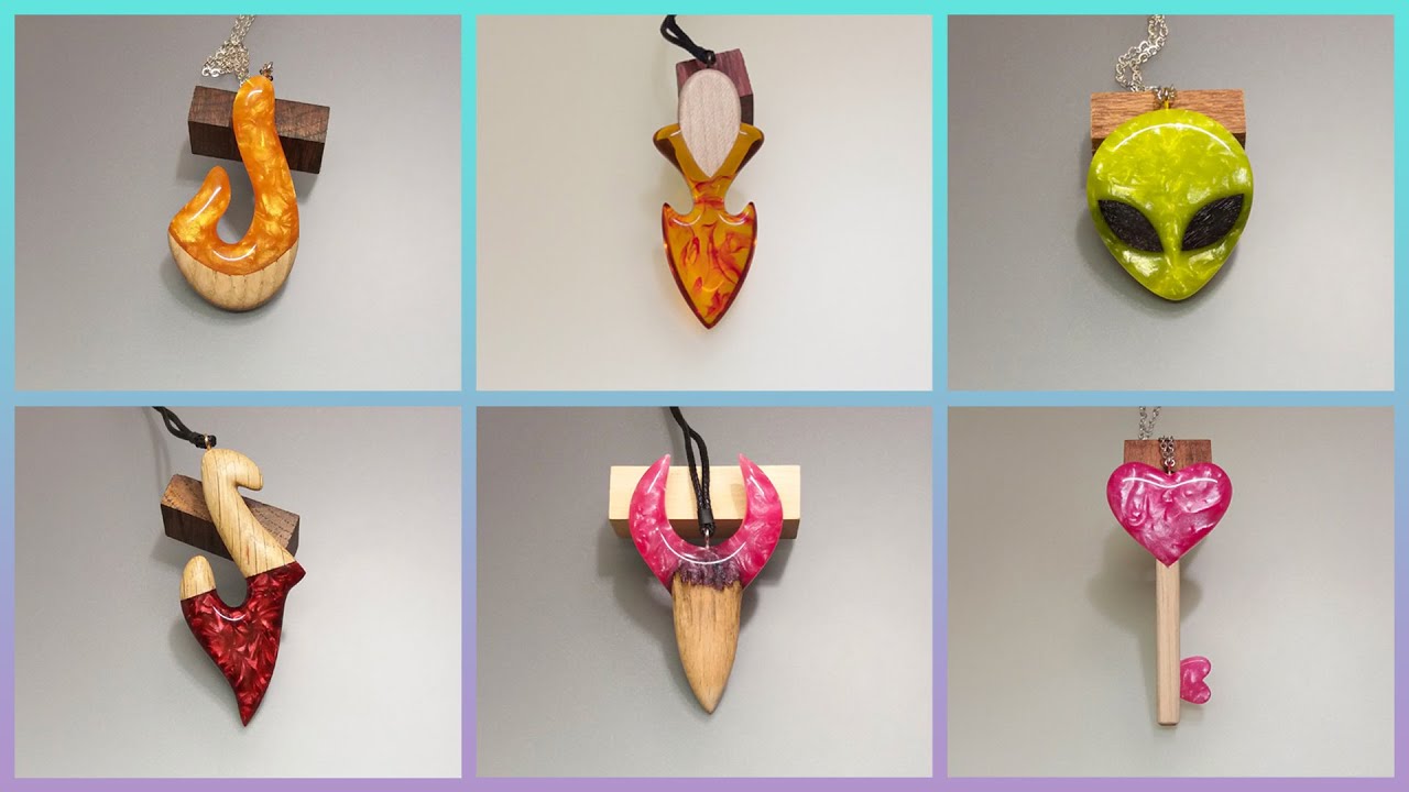 A wonderful technique for creating pendants with your own hands from wood and resin. DIY art