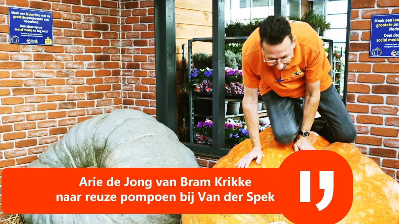Arie de Jong over Bram Krikke en reuze pompoenen bij Van der Spek