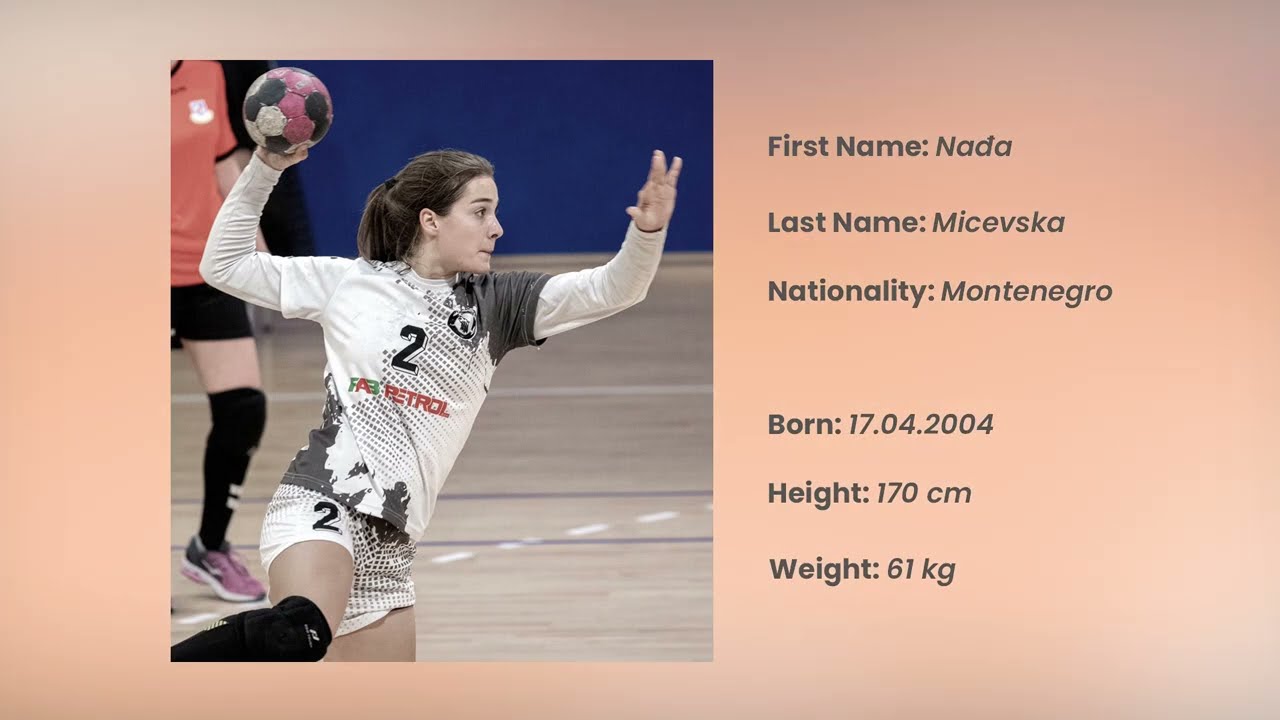 Handball player Nađa Micevska HC ZETA