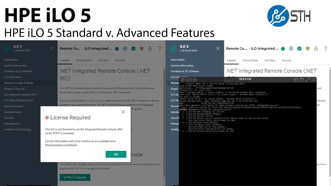 HPE iLO 5 Standard v Advanced ProLiant Gen10 Walkthrough