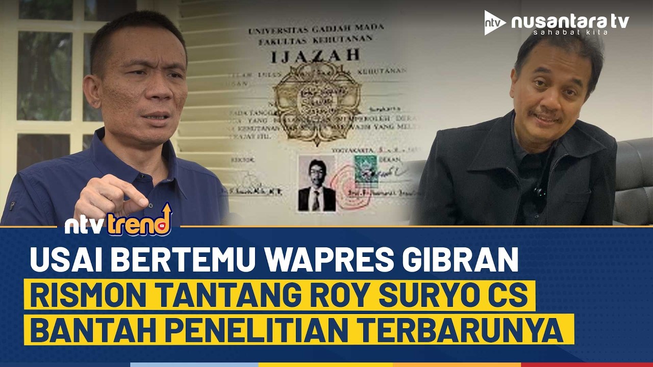 Rismon Tantang Roy Suryo Cs Bantah Penelitian Terbarunya Usai Bertemu Wapres Gibran | NTV