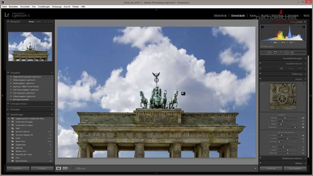 Lightroom 5 Praxistipp Nr. 5 - Das Brandenburger Tor und die Retusche