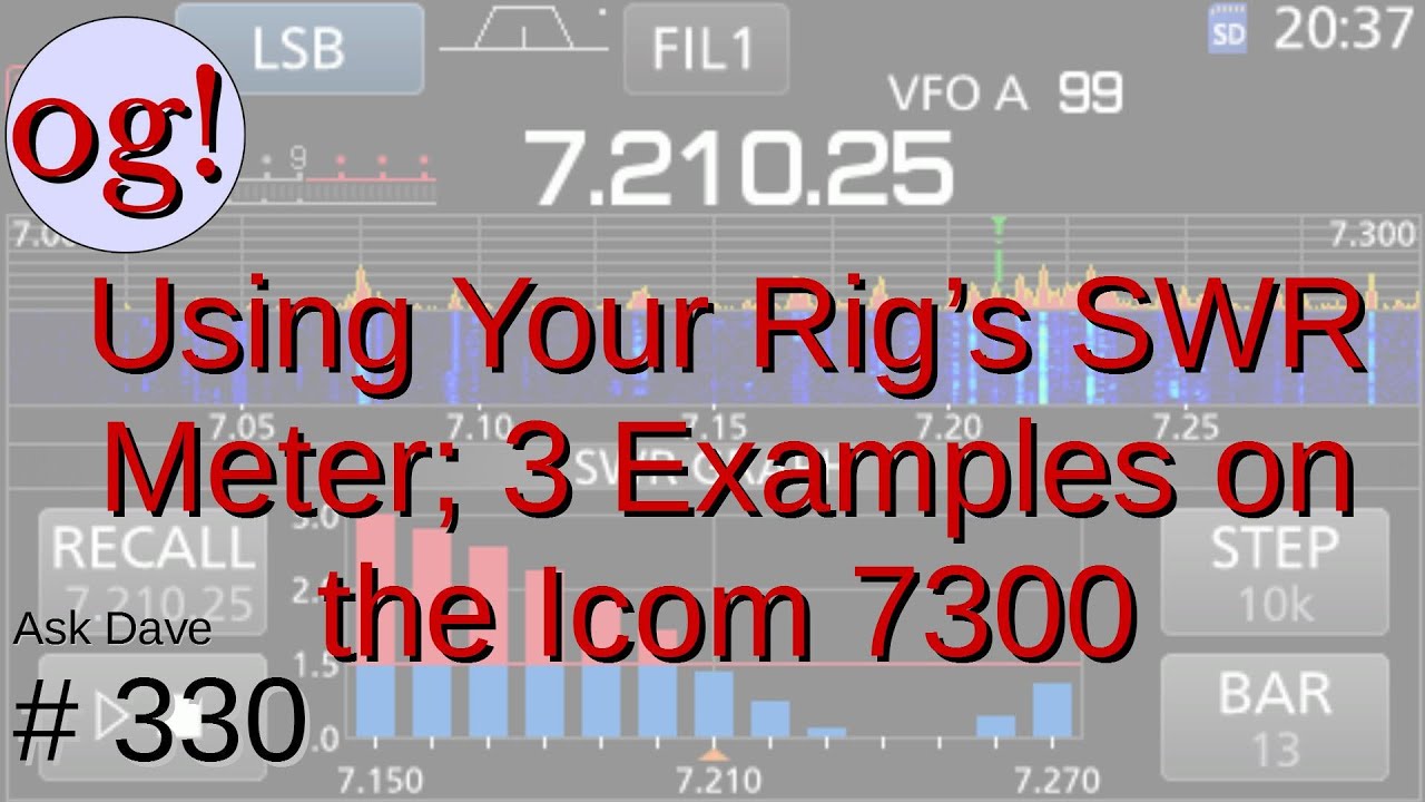 Using Your Rig's Built-In SWR Meter: 3 Examples with the Icom 7300 (#330)