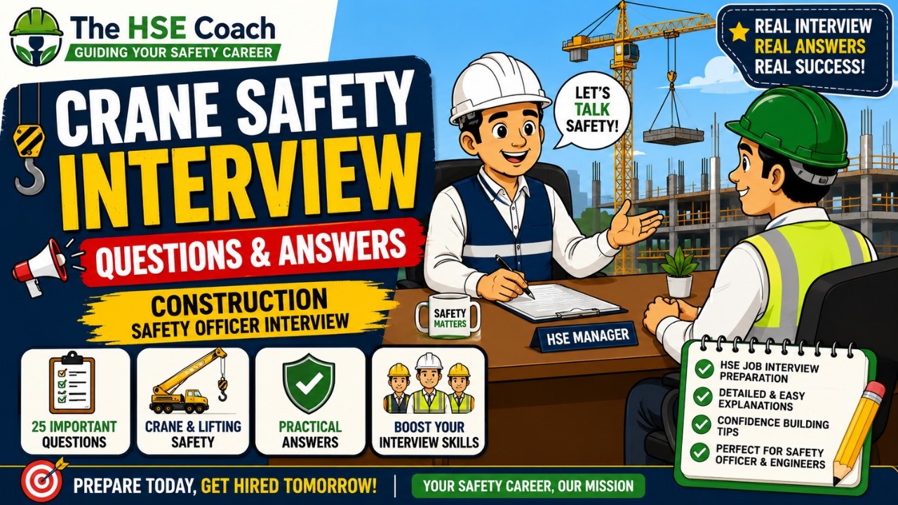 Crane Safety Interview Questions & Answers | Construction Safety Officer Interview