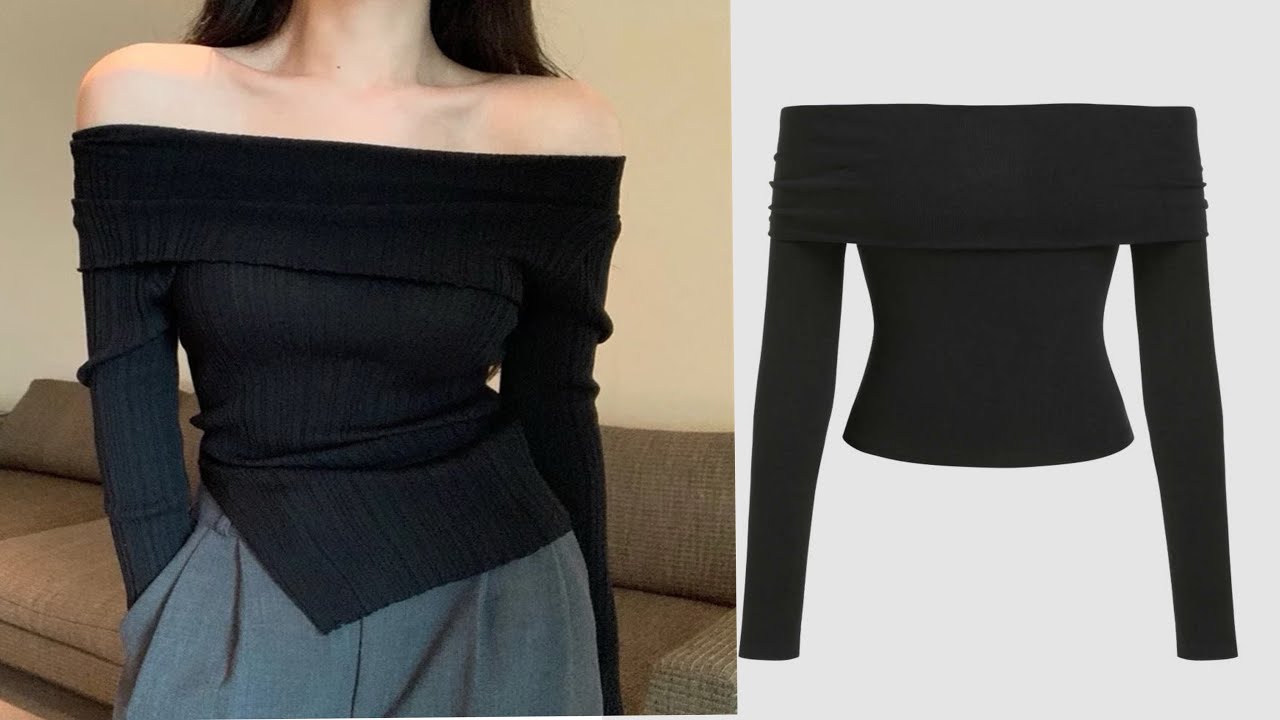 DIY : Blusa Con Hombros Descubierto , #Tendencias2024
