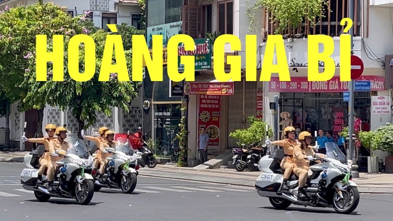 CSGT dẫn đoàn nhà vua và hoàng hậu Bỉ đi thăm chùa Vĩnh Nghiêm