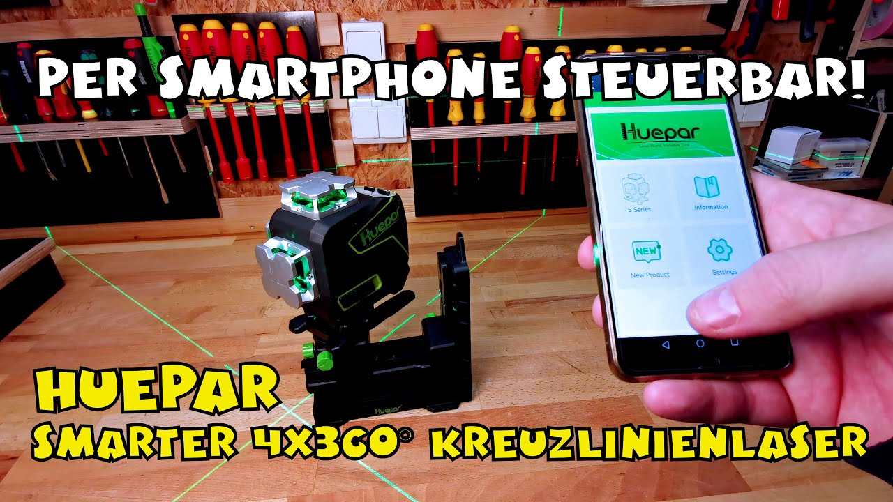 Huepar 16 Linien Laser 4x360° GREEN S04CG-C APP