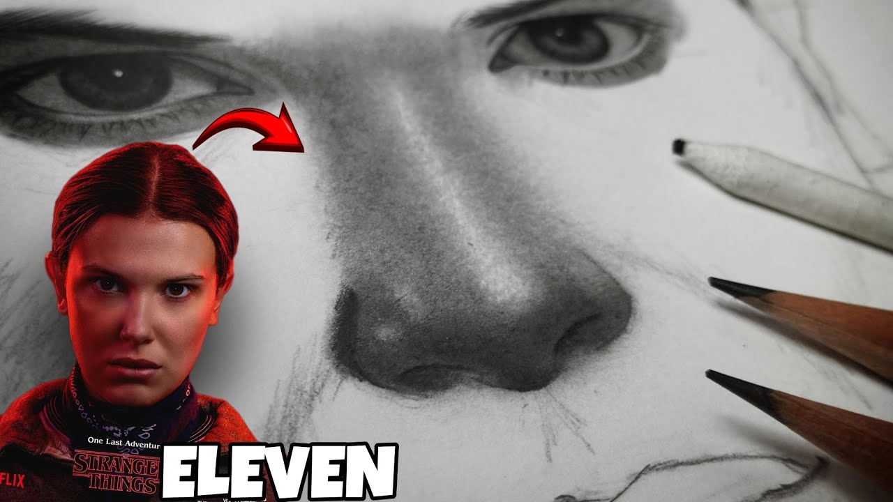 COMO desenhar ELEVEN parte 3 - NARIZ realista - Stranger Things 5