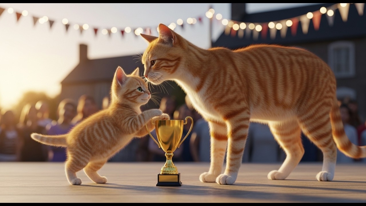 Brave Kitten Wins Talent Show Trophy 🏆 | Proud Mama Cat’s Happy Tears 💛 | Heartwarming Family Story