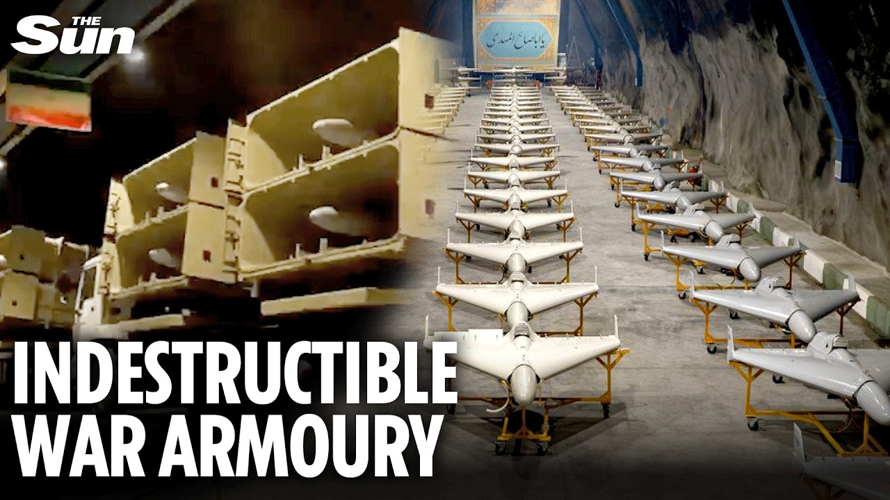 Massive underground ‘MISSILE CITY’ reveals Iran's lifetime supply of suicide drones & rockets