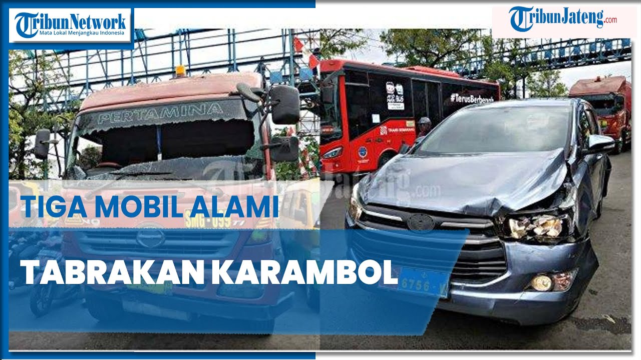 Tiga Mobil Tabrakan Karambol Dekat Pasar Karangayu Semarang