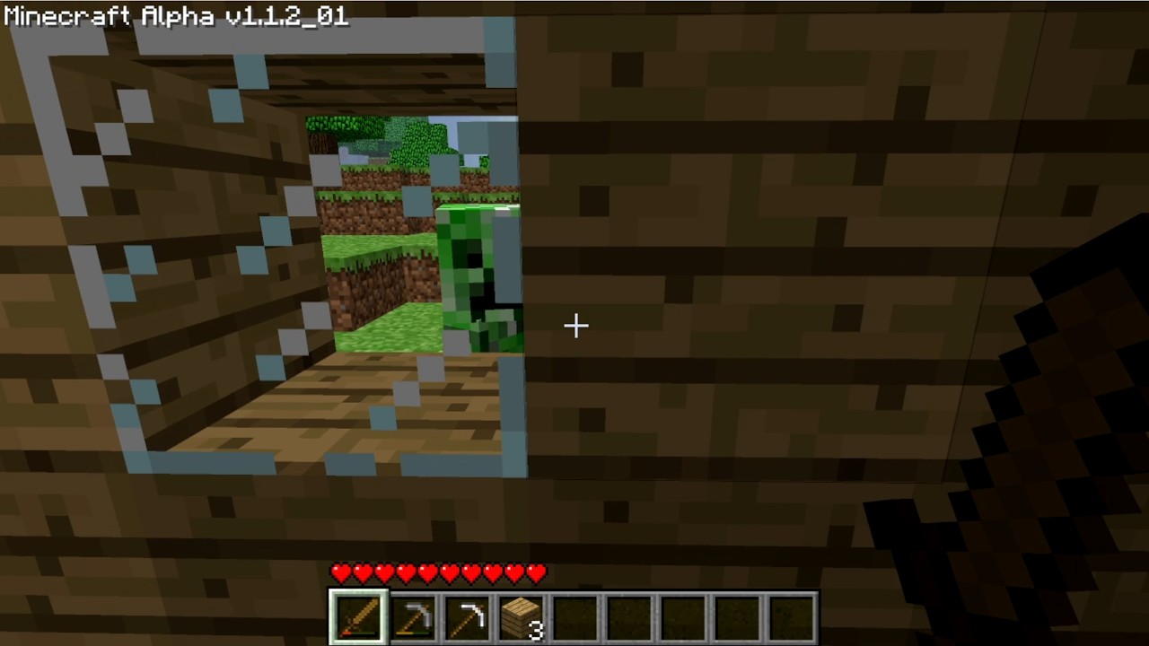 Minecraft alpha - Surviving the first night (pure nostalgic gameplay, no commentary)