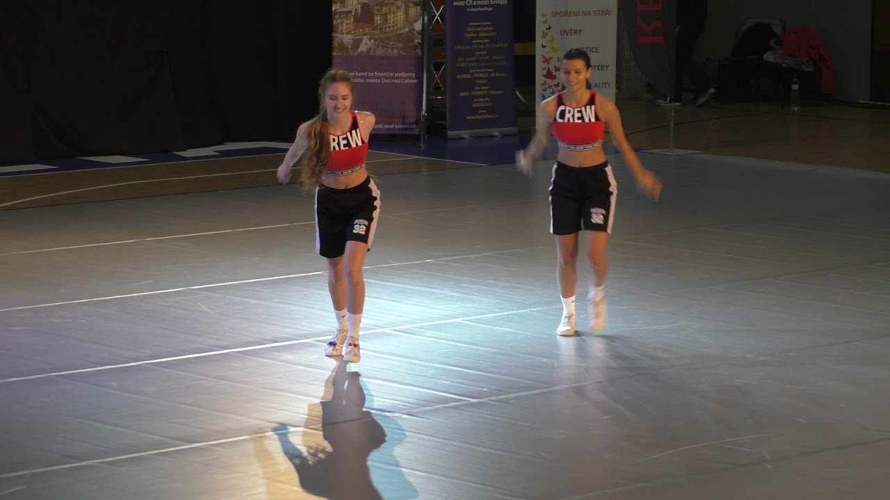 BLACK TIGERS CHEERLEADERS LÉŇA A TÝNKA DOUBLE DANCE HIP HOP SENIOR at BASTA 2018