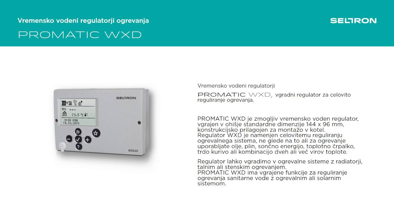 Seltron Promatic WXD regulator ogrevanja - predstavitev