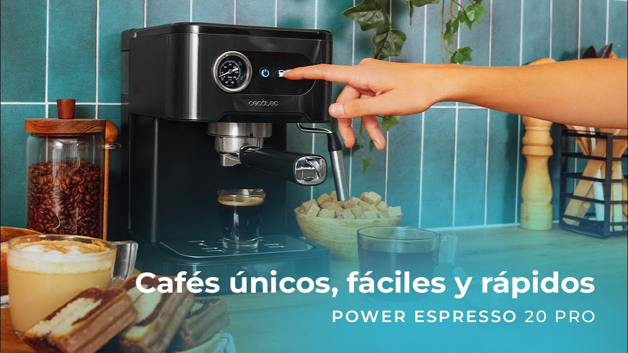 Cafetera express Power Espresso 20 Pro para caf&eacute; espresso y cappuccino, con 20 bares y vaporizador.