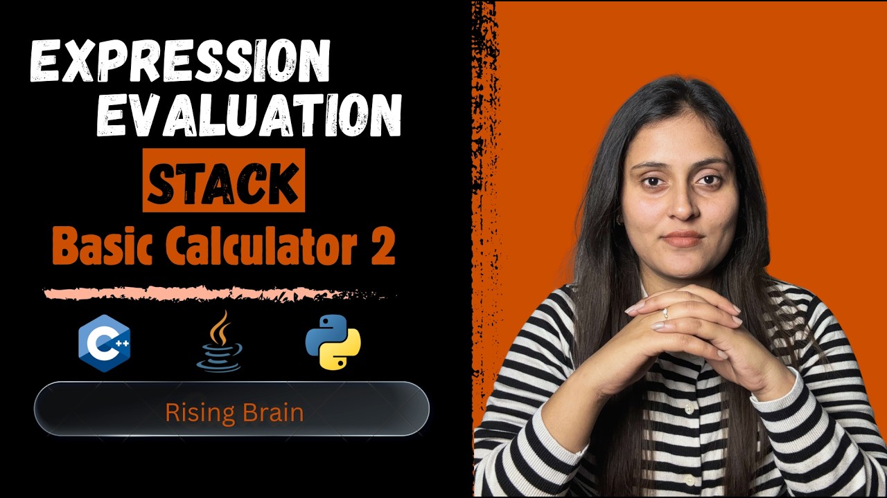 Basic Calculator II | Expression Evaluation Using Stack | O(n) Optimized Approach | Java Python C++