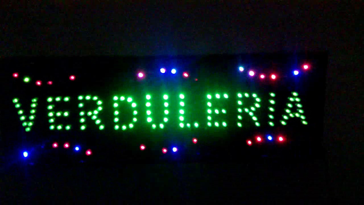 Cartel Led De Verduleria 25x60cm Muy Luminoso
