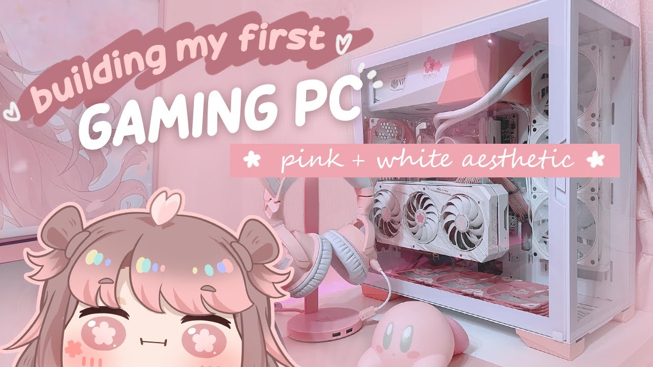 building my first gaming PC 🌸 $1800 pink + white aesthetic build ✨ rtx 3080
