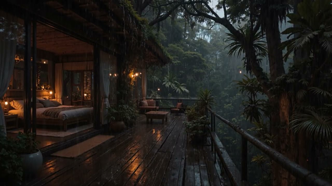 Tranquil Forest Rain Surrounding a Hidden Cozy Cabin 🌧️🌲 | Sleep Better Tonight