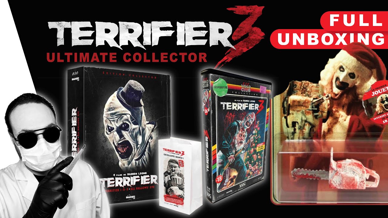 4K-  Full Unboxing 🔥 Terrifier 1, 2, 3 Limited Edition (ESC Edition Only 200 Copies) – Damien Leone