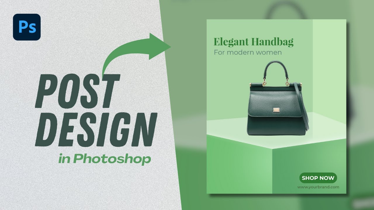 Handbag Product Ad Design in Photoshop