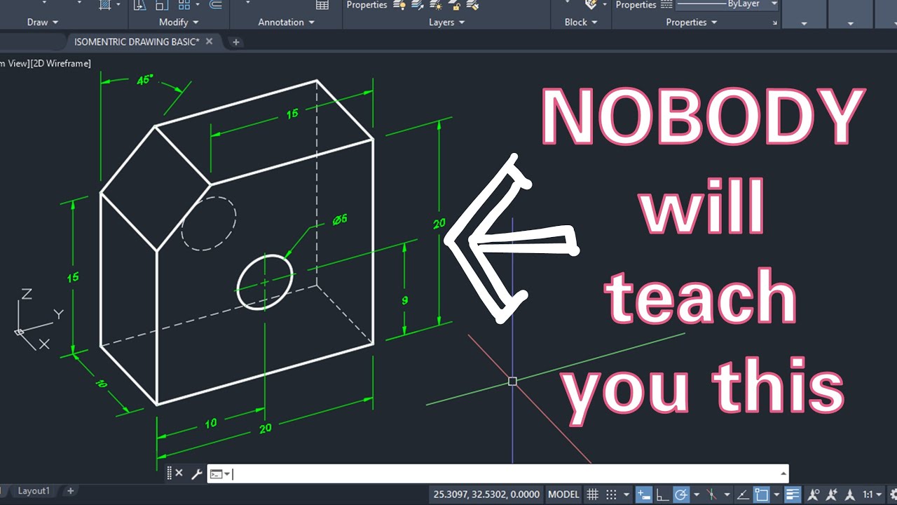 Добавление размеров к изометрическим объектам в AutoCAD