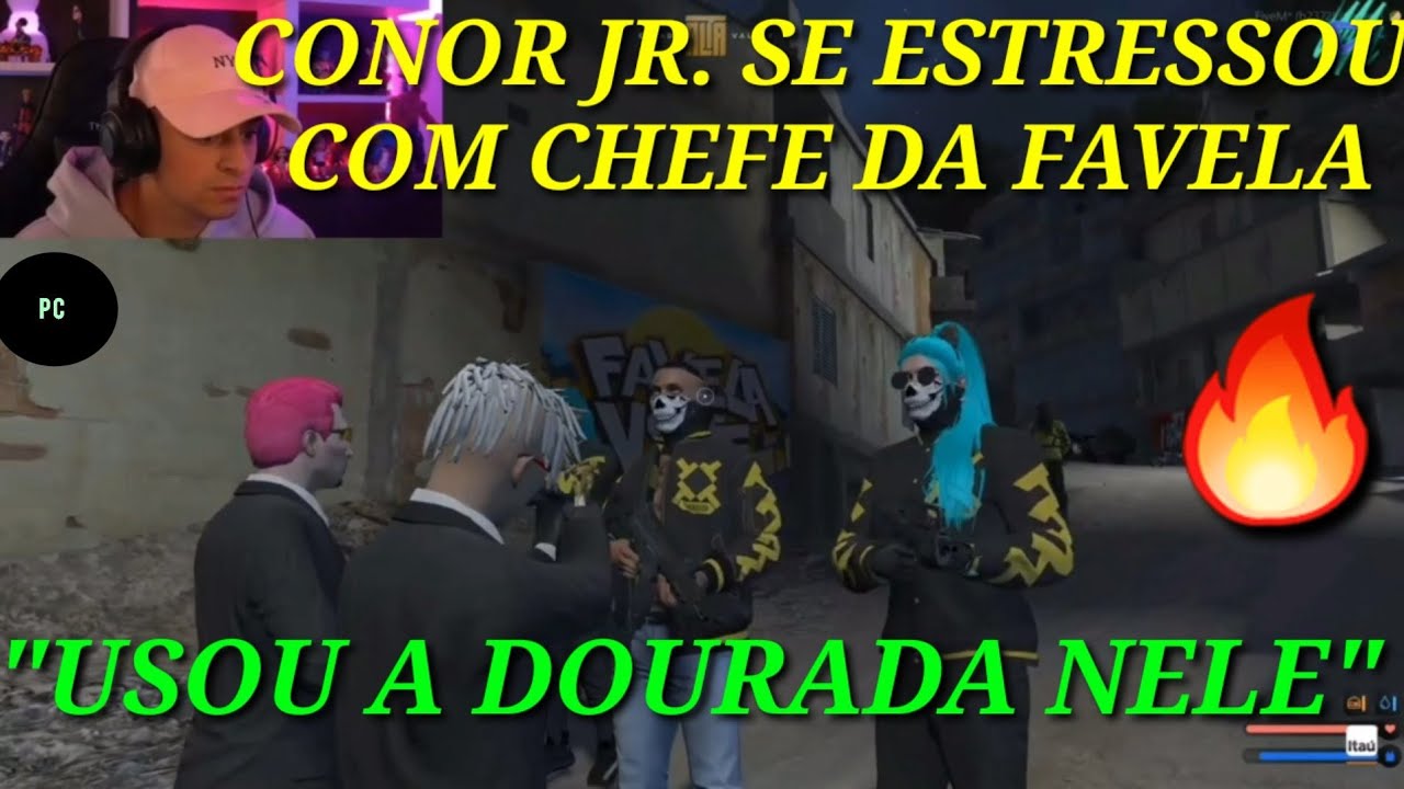 CONOR JR DEU PD NO CHEFE DO MORRO AO VIVO😱| CORINGA E GABE VISITANDO TDS AS FACÇÃO DO VALLEY GTA RP