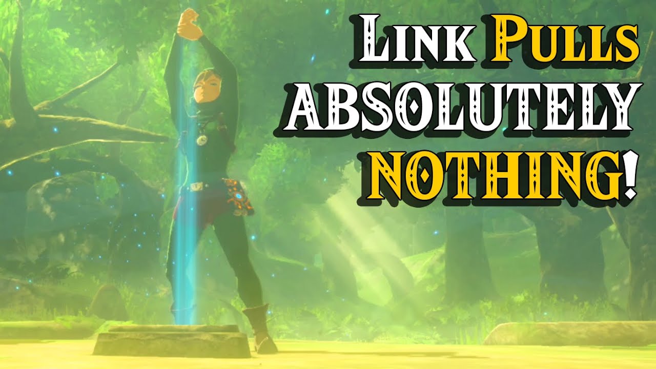 Link Pulls INVISIBLE Master Sword GLITCH in Zelda Breath of the Wild
