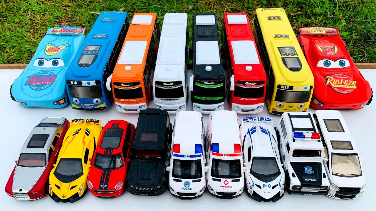 Mobil Mobilan Mcqueen, Bus tayo, Bus Basuri, Mobil Polisi, Mobil Ambulan, Mobil Balap, Damkar #5450