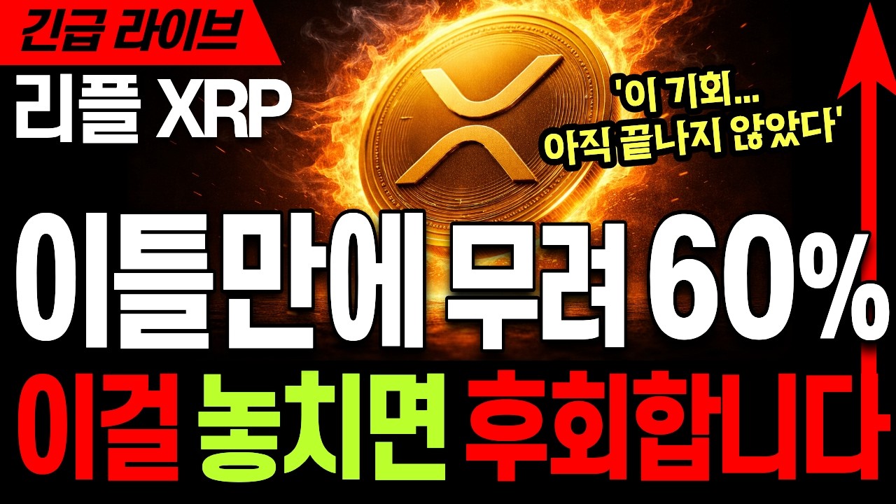 리플코인 전망 🚀 리플 XRP 엑스알피 이틀만에 무려 60% ⚡이 기회... 아직 끝나지 않았습니다 #리플 #리플코인 #리플코인전망