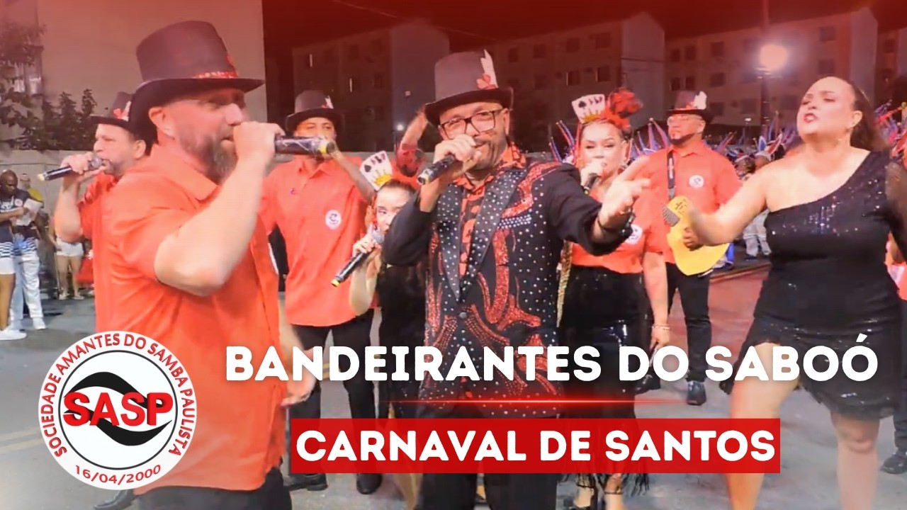 Carnaval 2026 - Santos | Largada do desfile oficial da Bandeirantes do Saboó