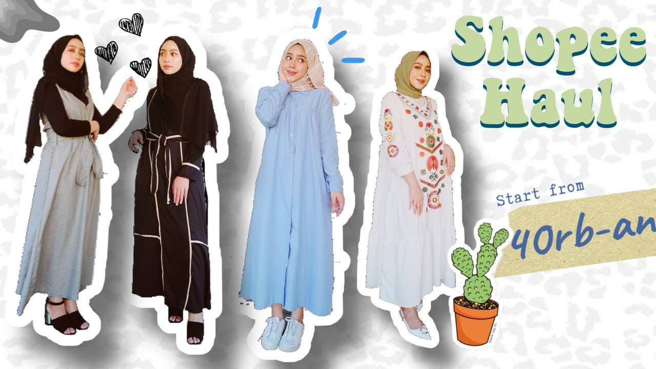 SHOPEE HAUL BAJU LEBARAN 2020 GAMIS MURAH UNDER 100K + TRY ON