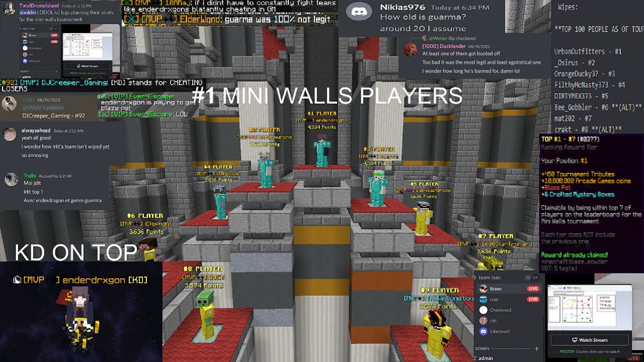 Winning the Hypixel Mini Walls Tournament