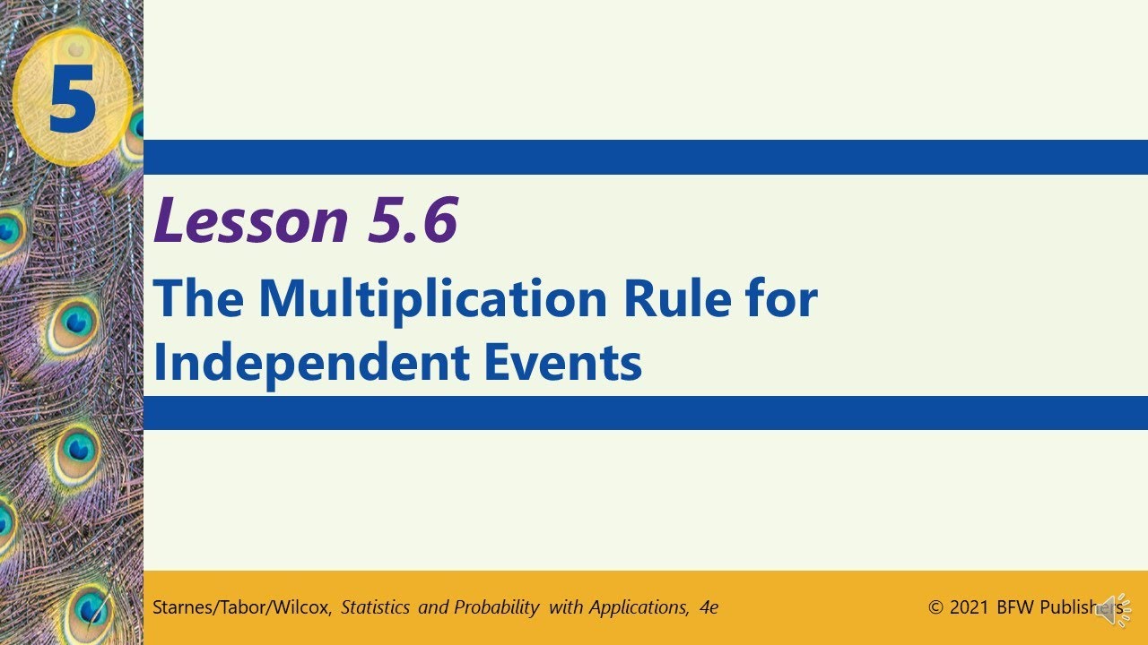 Honors Stats: 5.6 The Multiplication Rule for Independent Events