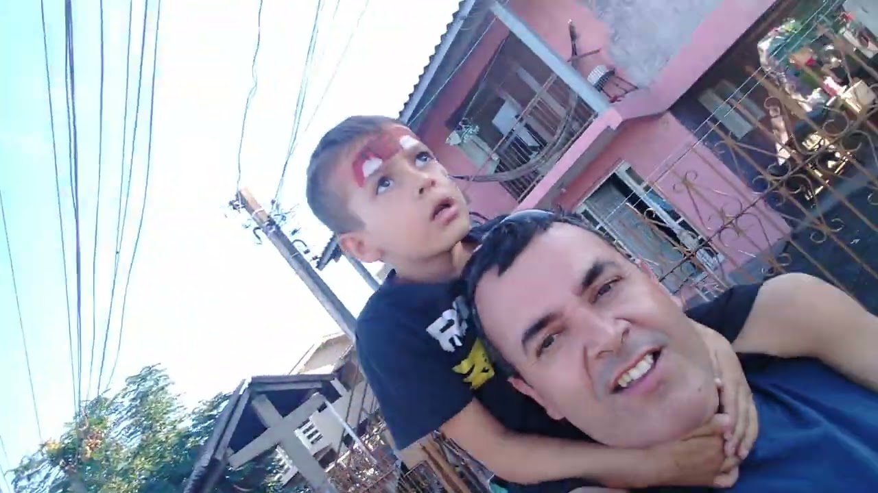 dia de esquadria da fumaça com a família