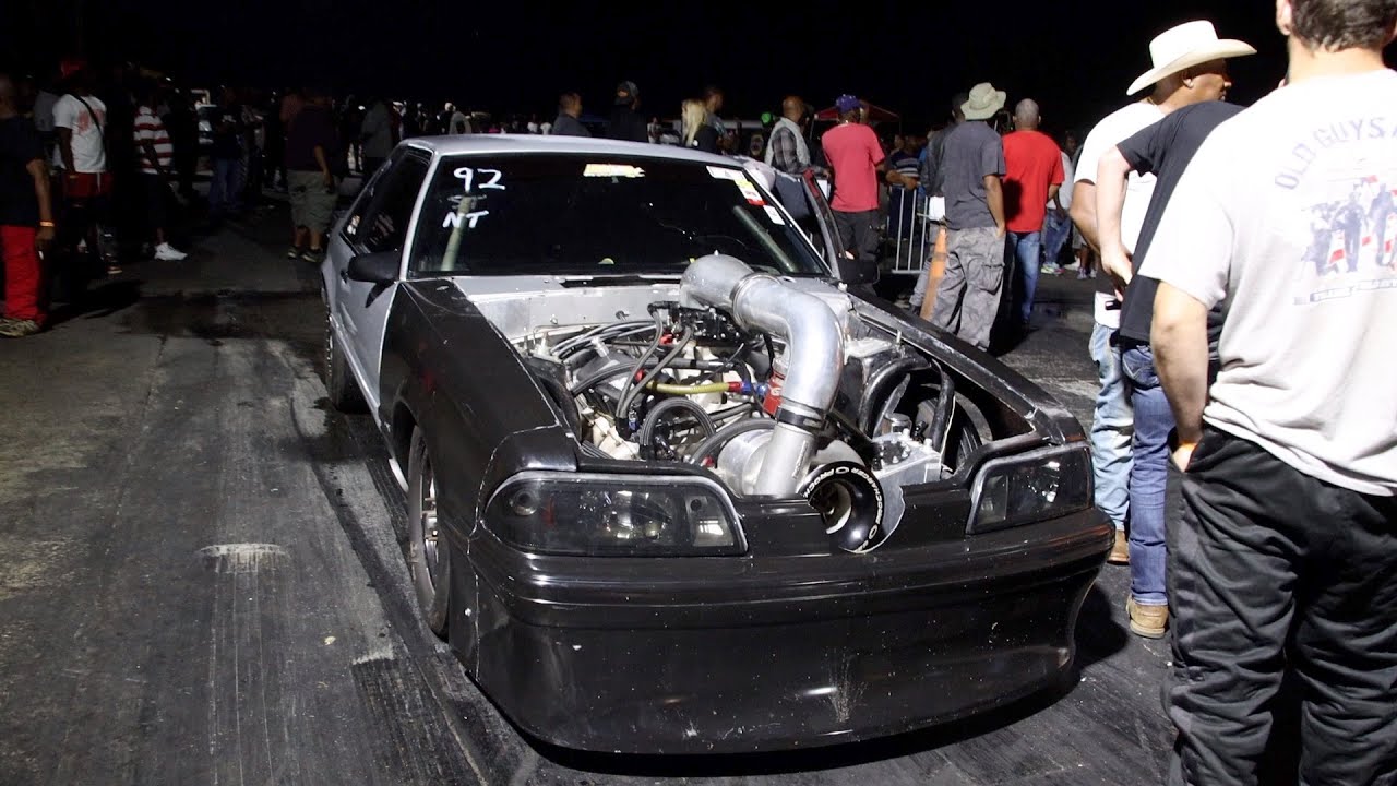 HUGE PROCHARGER ON FRONT OF THIS MUSTANG AND IT'S A BEAST!