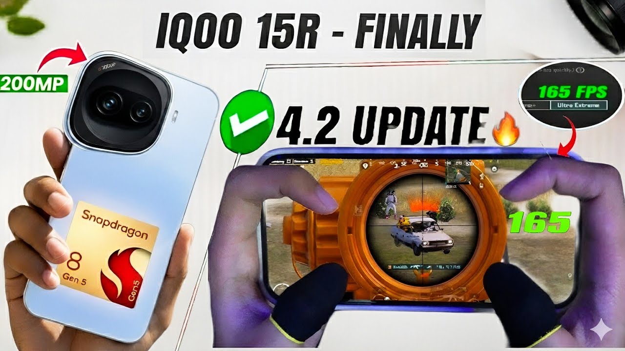 iQOO 15R BGMI 165 FPS Test ⚡ Snapdragon 8 Gen 5 Performance! #iQOO15R #BGMI