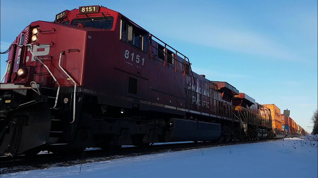 Canadian Pacific 133 westbound at Bedell, Ontario. February 5, 2026.