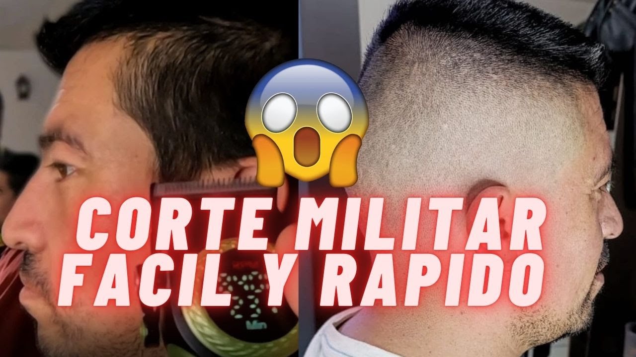 Como hacer un  CORTE ESTILO MILITAR - Paso a Paso