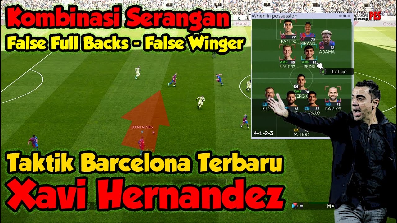 Taktik 4-3-3  Fluid Formation Barcelona False Full Backs-False Winger