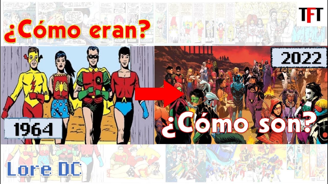 Origen y EVOLUCIÓN📈 de los TEEN TITANS - Lore DC 📚