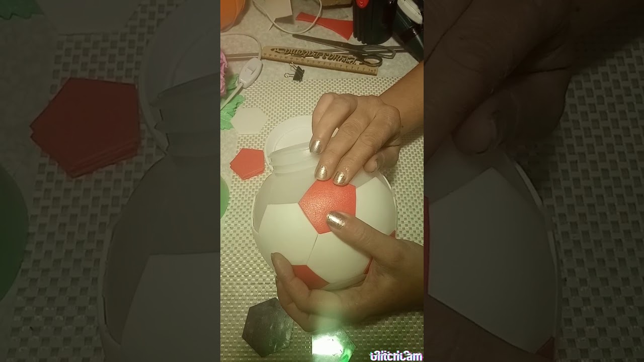 Светильник мяч. Сборка по шаблонам. 1 вариант