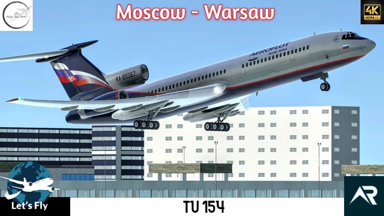 Aeroflot Tu-154: Moscow (DME) to Warsaw (WAW) | Full Flight |RFS- Real Flight Simulator