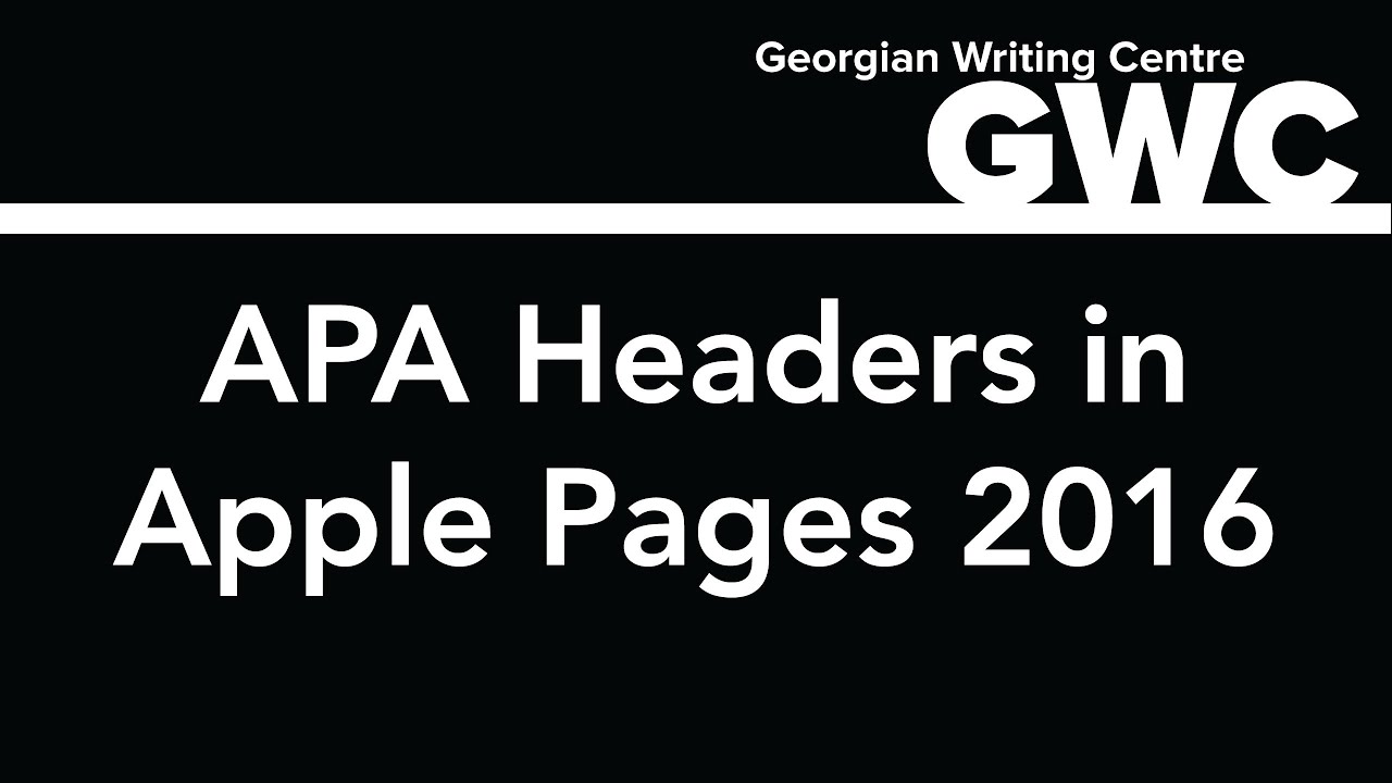 How to Format APA Headers in Apple Pages 2016
