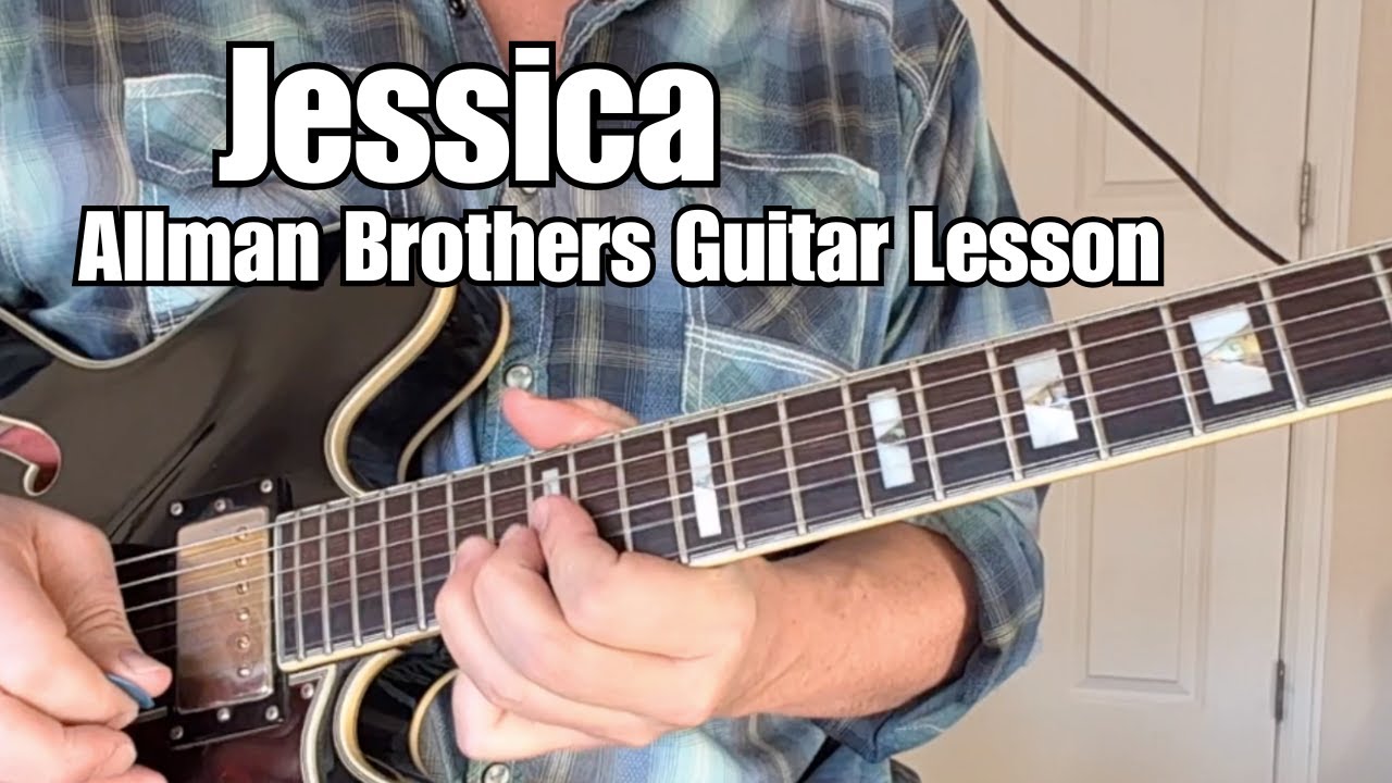 JESSICA Allman Brothers GUITAR LESSON Harmony Lead Guitars with TAB