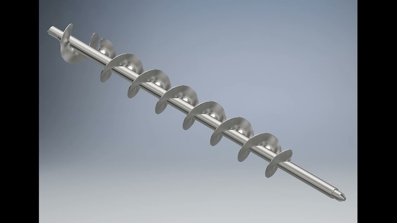 inventor screw c/v screw modleing drive #1 (인벤터 스크류 콘베어 스크류 모델링 드라이브 #1 )