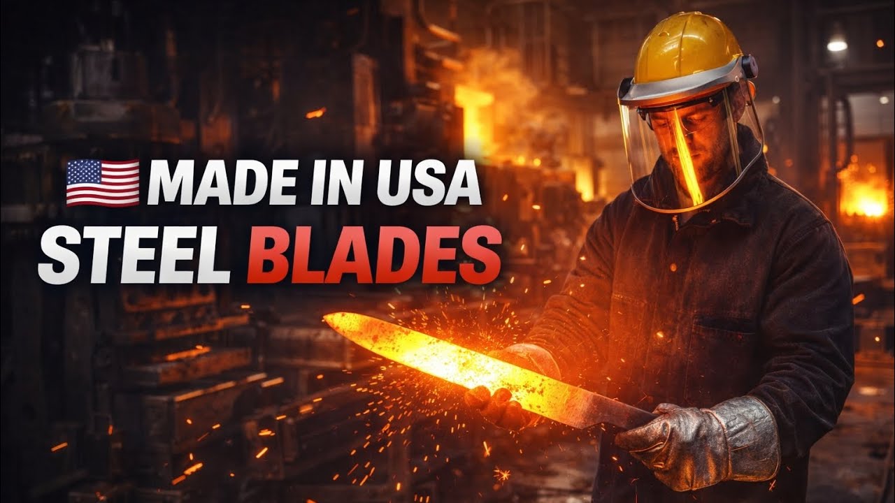 How High-Carbon Steel Blades Are Made in the United States | Ultra-Realistic 8K Factory Process