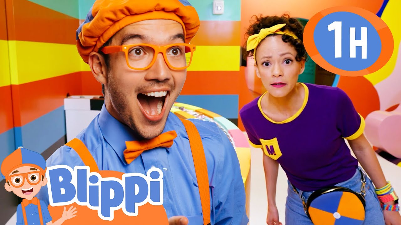 Fun at Color Factory NYC!💡🌈 | Blippi 1 Hour Fun | Moonbug Kids - Fun Stories and Colors