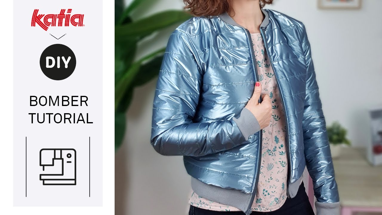 Cómo coser una chaqueta estilo Bomber con tela acolchada | Katia Fabrics