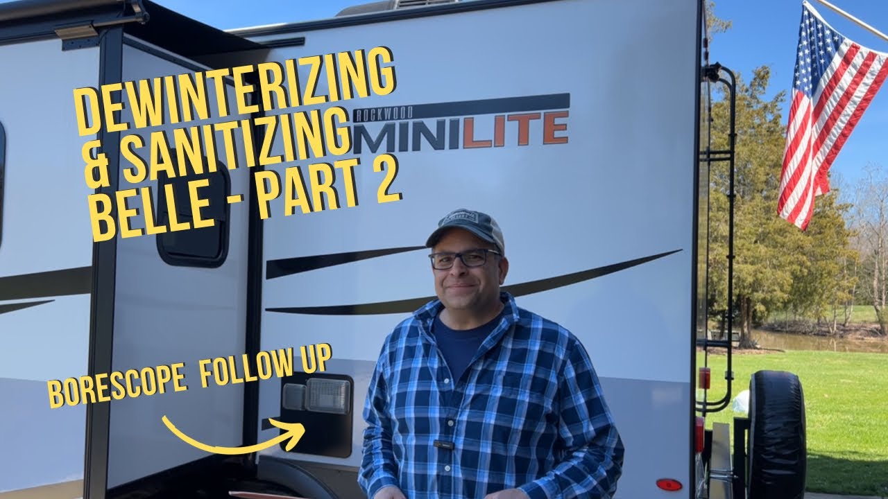 Dewinterizing & Sanitizing our Rockwood Mini Lite 2205S, Suburban Water Heater Descaling Part 2
